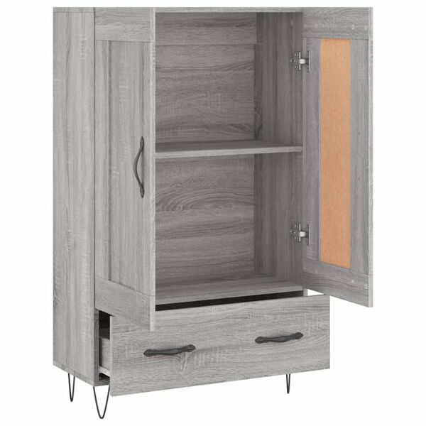 vidaXL Ντουλάπα Γκρι Sonoma 69,5 x 31 x 115 εκ. από Επεξεργασμένο Ξύλο