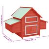 vidaXL Κοτέτσι Κόκκινο & Λευκό 150x96x110 εκ. από Μασίφ Ξύλο Ελάτης