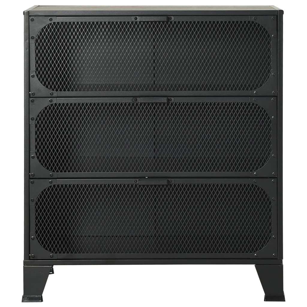 vidaXL Ντουλάπι Αποθήκευσης Γκρι 72 x 36 x 82 εκ. Μέταλλο / MDF