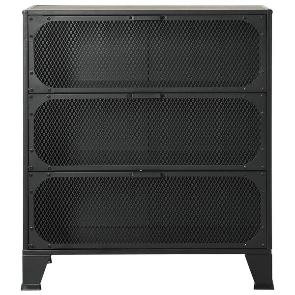 vidaXL Ντουλάπι Αποθήκευσης Γκρι 72 x 36 x 82 εκ. Μέταλλο / MDF