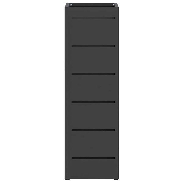 vidaXL Σχέδιο & βάση αποθήκευσης Μαύρο 15.5 x 15.5 x 49 εκ Μέταλλο