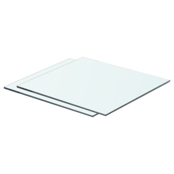 vidaXL Ράφια Πάνελ 2 τεμ. Διάφανα 40 x 30 εκ. Γυάλινα