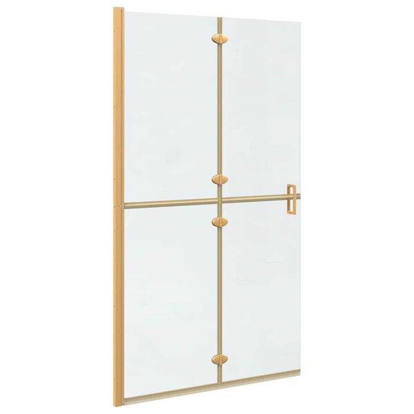 vidaXL Τοίχος ντους Walk-in Άλλο Χρυσό και διαφανές 110 x 190 cm