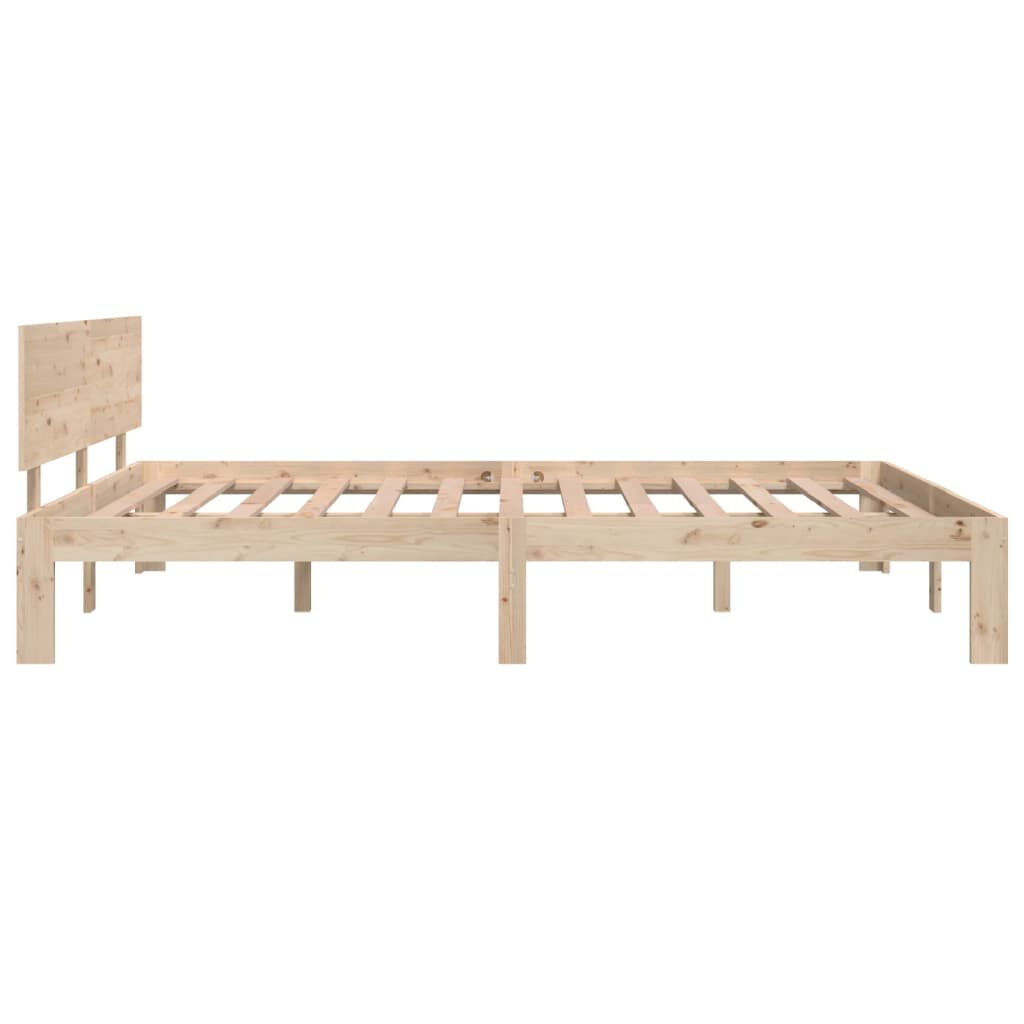 vidaXL Πλαίσιο Κρεβατιού 150 x 200 εκ. Μασίφ Ξύλο King Size