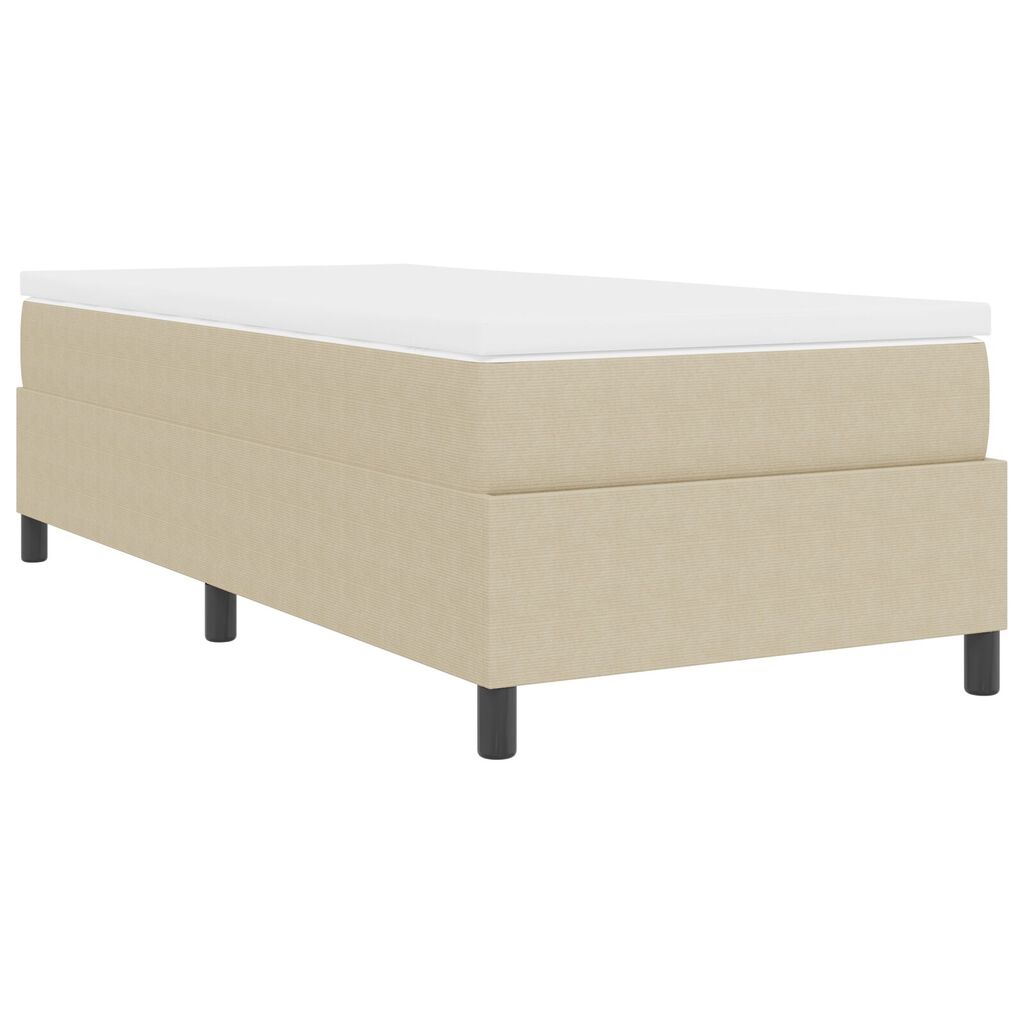 vidaXL Κρεβάτι Βάσης με Στρώμα Λαχανί Γκρι 90x200 εκ. Βελούδινο Ύφασμα