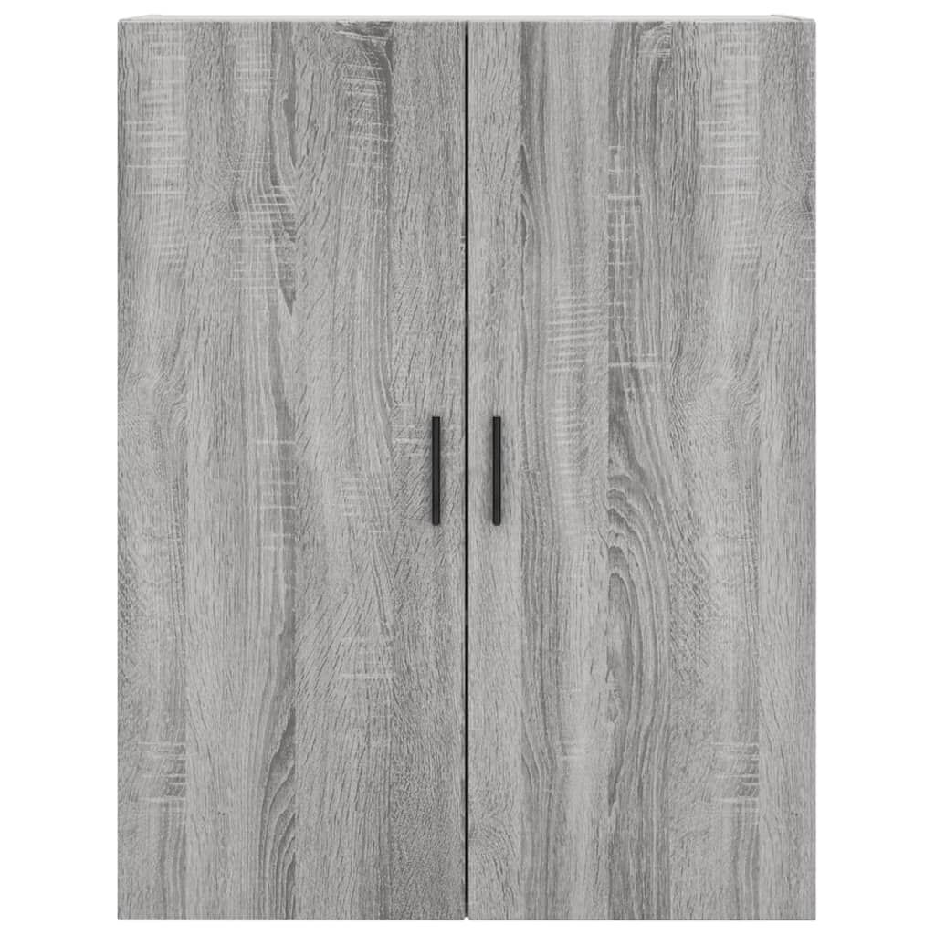 vidaXL Ντουλάπι Γκρι Sonoma 69,5 x 34 x 180 εκ. Επεξεργασμένο Ξύλο