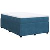 vidaXL Κρεβάτι Boxspring με Στρώμα Σκούρο Μπλε 120x190 εκ. Βελούδινο