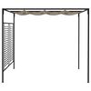 vidaXL Κιόσκι Γκρι / Μπεζ 3 x 4 x 2,3 εκ. 180 γρ./μ² με Συρόμενη Οροφή