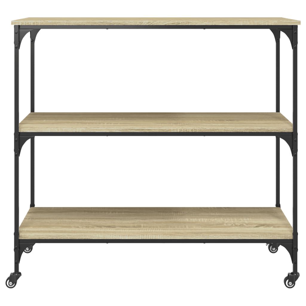 vidaXL Τρόλεϊ Κουζίνας Sonoma Δρυς 102x50x95 εκ. Επεξεργασμένο Ξύλο