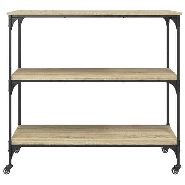 vidaXL Τρόλεϊ Κουζίνας Sonoma Δρυς 102x50x95 εκ. Επεξεργασμένο Ξύλο