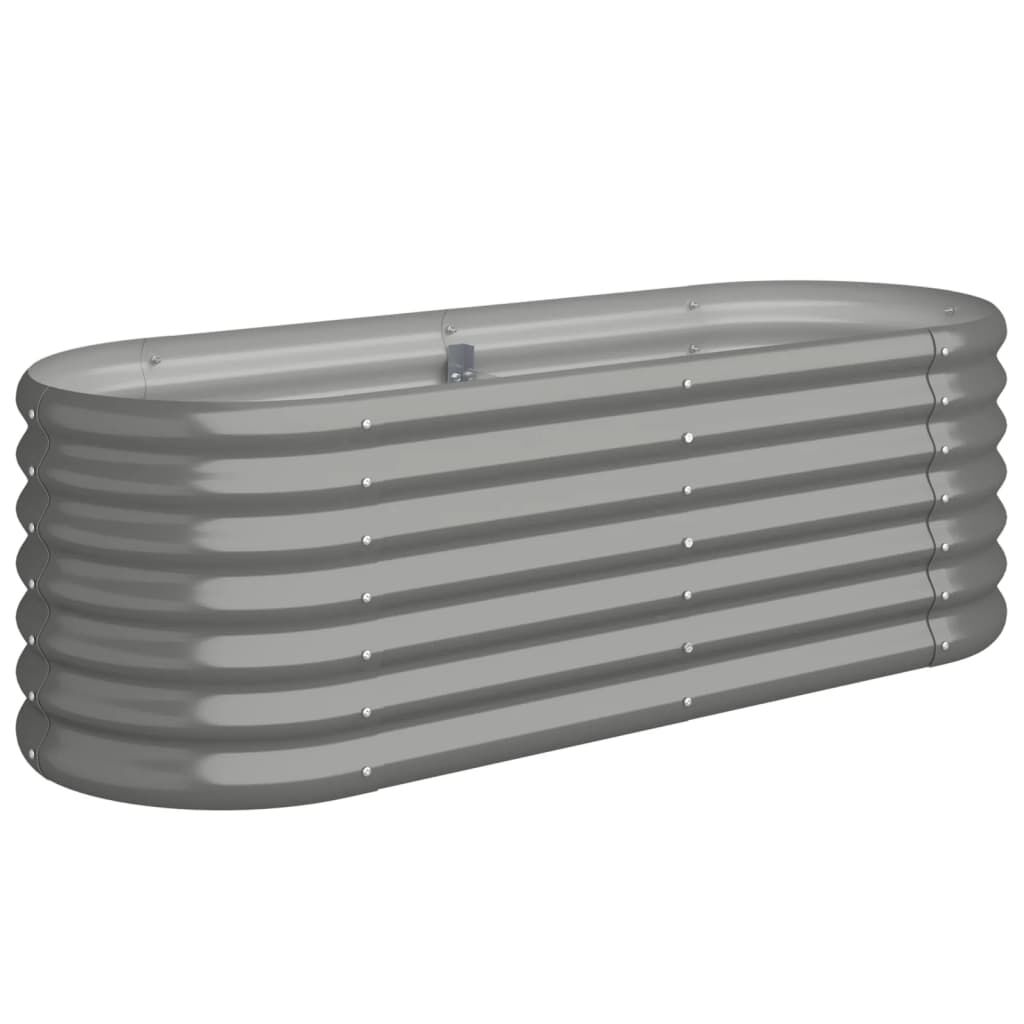 vidaXL Ζαρντινιέρα Υπερυψ. Γκρι 114x40x36 εκ. Ατσάλι Ηλεκτρ. Βαφή