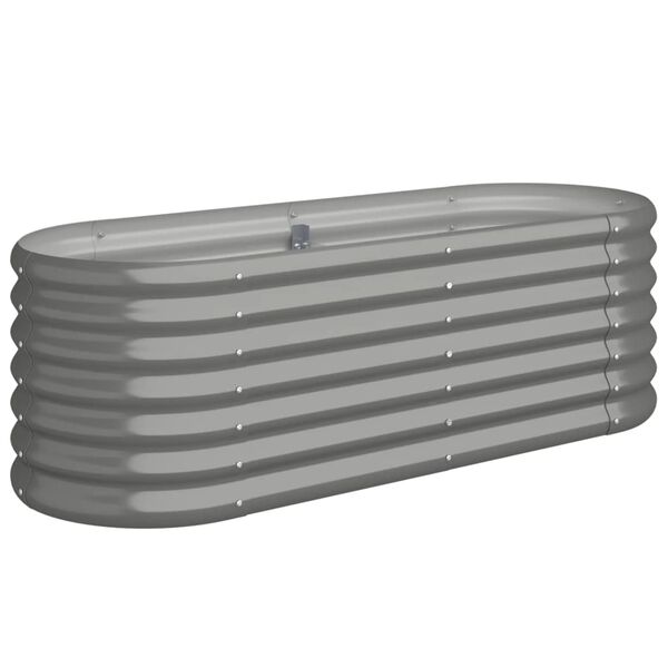 vidaXL Ζαρντινιέρα Υπερυψ. Γκρι 114x40x36 εκ. Ατσάλι Ηλεκτρ. Βαφή