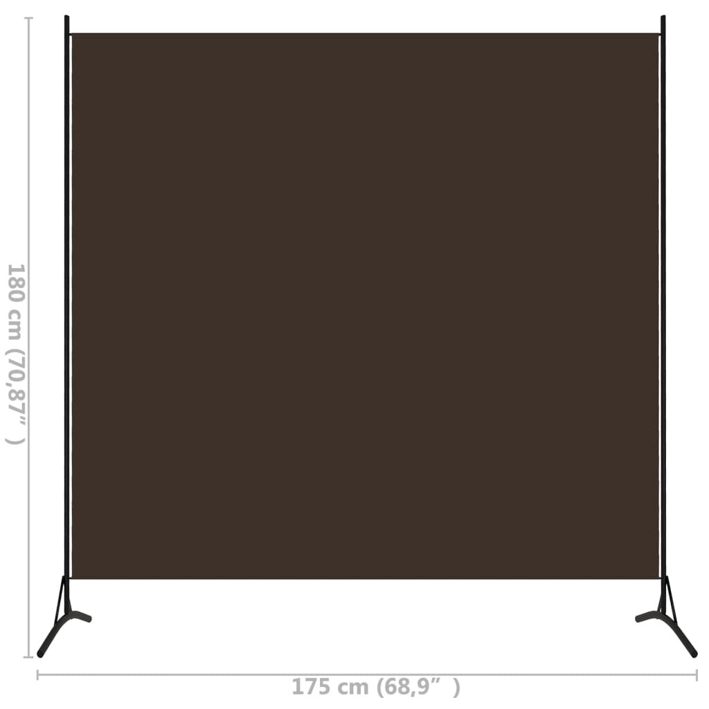 vidaXL Διαχωριστικό Δωματίου Καφέ 175 x 180 εκ. Υφασμάτινο