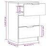 vidaXL Κομοδίνο Αρτισιανή Δρυς 40x36x65 εκ. από Επεξεργασμένο Ξύλο