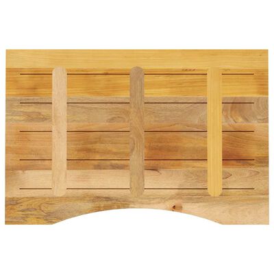 vidaXL Επιφάνεια Γραφείου Καμπύλη 100x50x2,5 εκ Μασίφ Ακατ. Μάνγκο