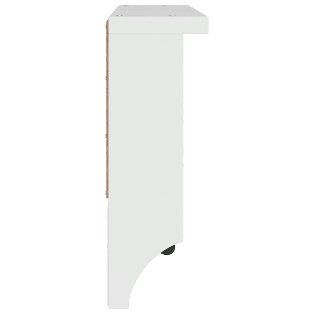 vidaXL Επίτοιχη κρεμάστρα παλτών SANDNES Λευκό 45x12x35 εκ. Πεύκο ξύλο