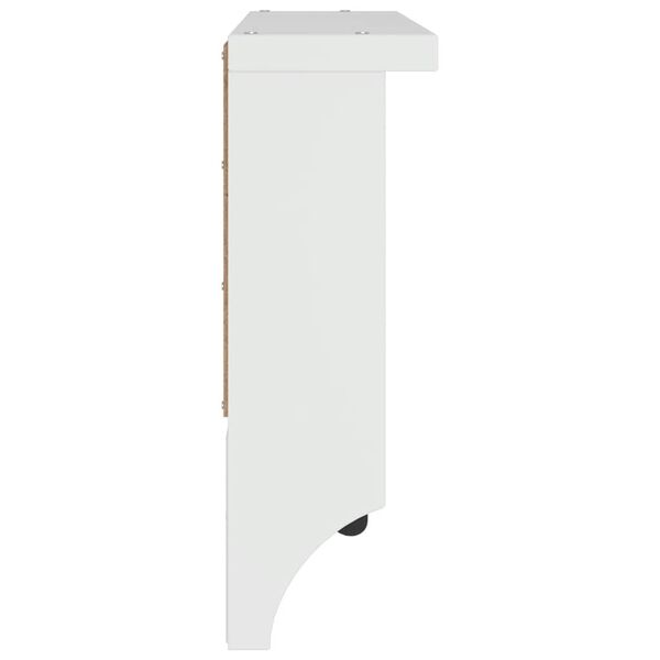 vidaXL Επίτοιχη κρεμάστρα παλτών SANDNES Λευκό 45x12x35 εκ. Πεύκο ξύλο