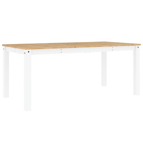 vidaXL Τραπεζαρία Panama Λευκό 180 x 90 x 75 εκ. από Μασίφ Ξύλο Πεύκου