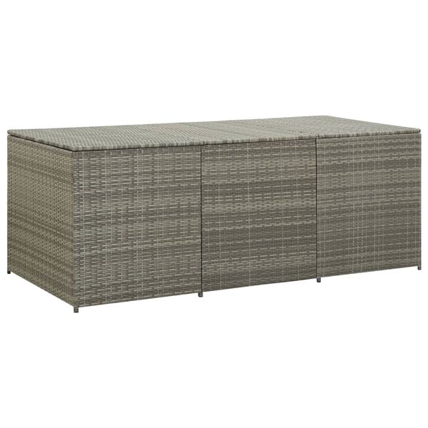 vidaXL Κουτί Αποθήκευσης Κήπου Γκρι 180x90x70 εκ. από Συνθετικό Ρατάν