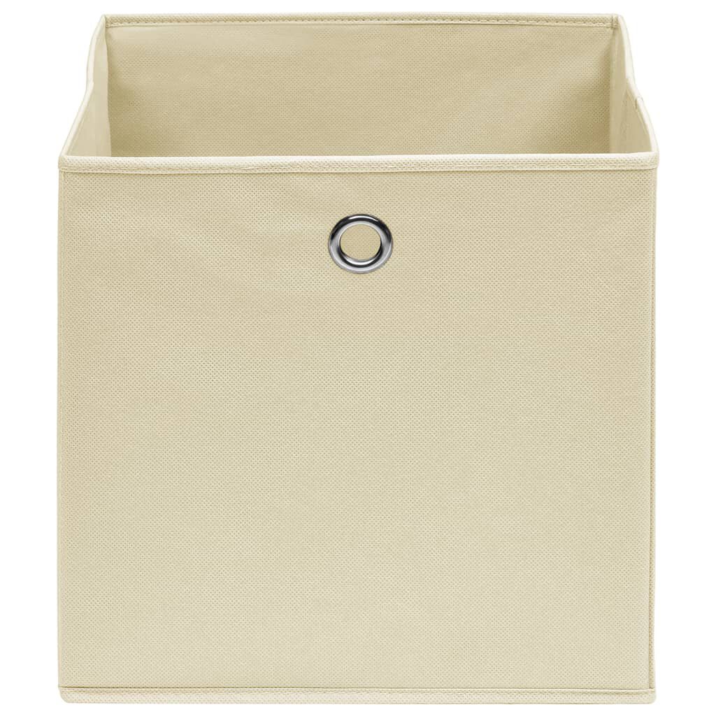 vidaXL Κουτιά Αποθήκευσης 4 τεμ. Κρεμ 32 x 32 x 32 εκ. Υφασμάτινα