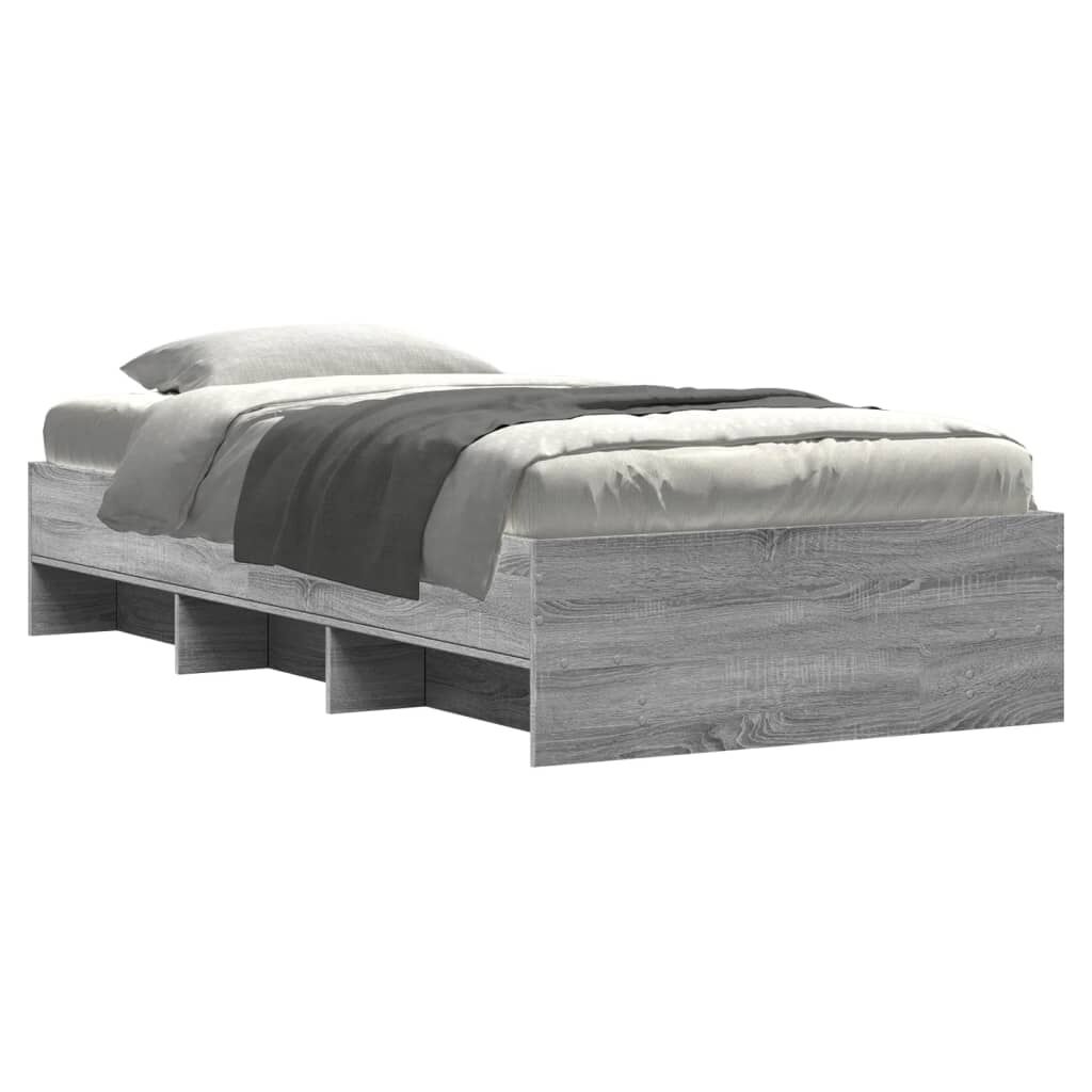 vidaXL Πλαίσιο Κρεβατιού Γκρι Sonoma 100x200 εκ. Επεξεργασμένο Ξύλο