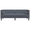 vidaXL Καναπές Chesterfield Σκούρο γκρι 194 x 74.5 x 70.5 εκ. Βελούδο