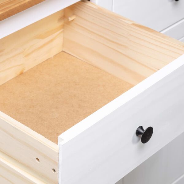 vidaXL Μπουφές Λευκός 135 x 40 x 80 εκ. από Ξύλο Πεύκου Σειρά Panama