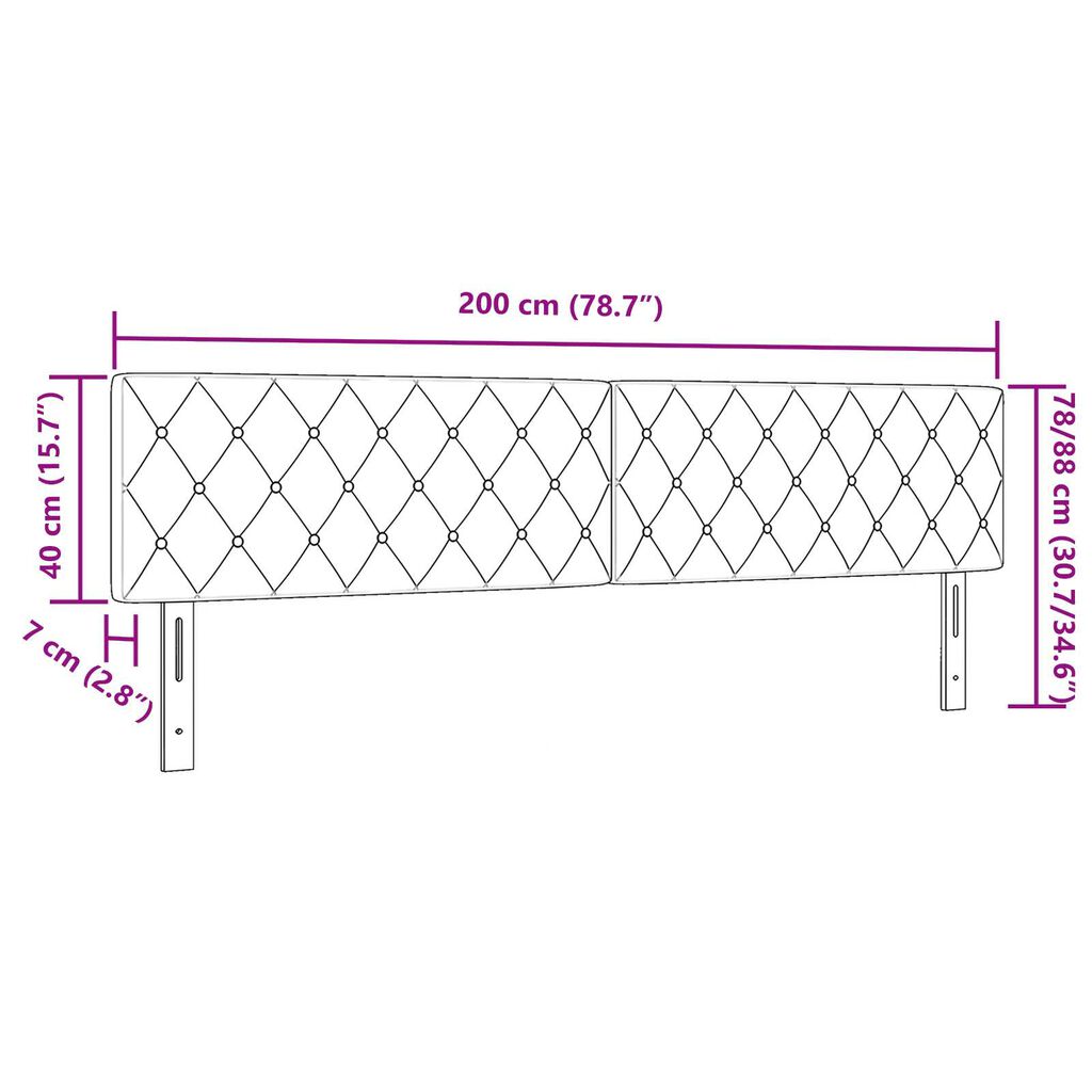 vidaXL LED Κεφαλάρι με Κρύσταλλα Ραμμένα, Ροζ 100 cm Βελούδο