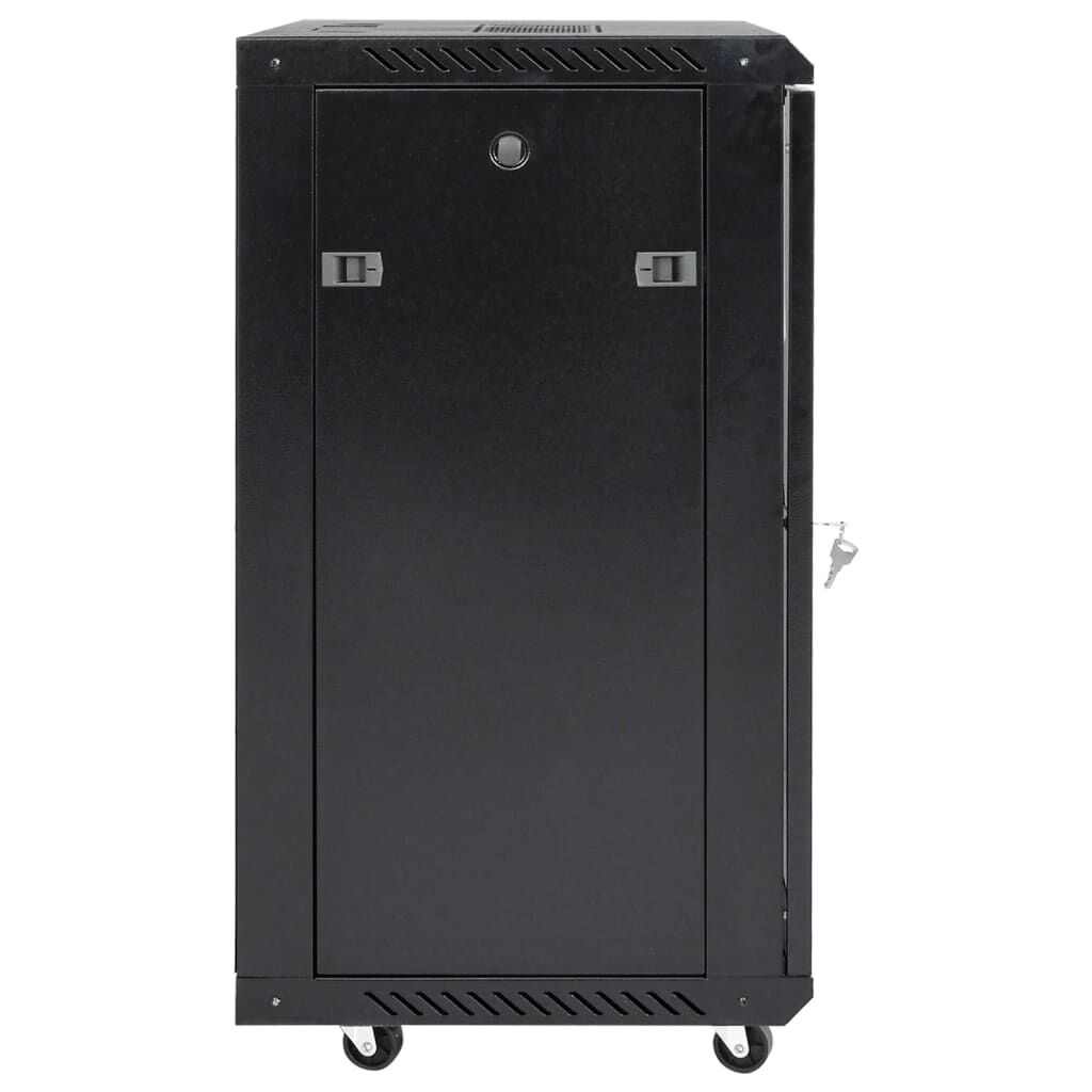 vidaXL Καμπίνα Δικτύου 15U 19" IP20 Μαύρη 60x45x86 εκ.
