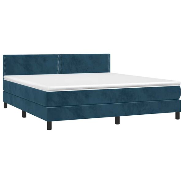 vidaXL &Kappa;&rho;&epsilon;&beta;ά&tau;&iota; Boxspring &mu;&epsilon; &Sigma;&tau;&rho;ώ&mu;&alpha; & LED &Sigma;&kappa;. &Mu;&pi;&lambda;&epsilon; 180x200&epsilon;&kappa;. &Beta;&epsilon;&lambda;&omicron;ύ&delta;&iota;&nu;&omicron;