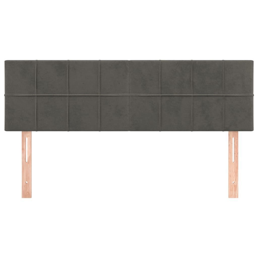 vidaXL Κεφαλάρια Κρεβατιού 2 τεμ. Σκ. Γκρι 72x5x78/88 εκ. Βελούδινα