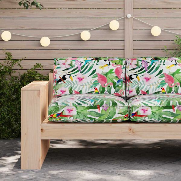 vidaXL Μαξιλάρι παλέτας για κάθισμα Floral Πολύχρωμο 80 x 80 x 12 cm