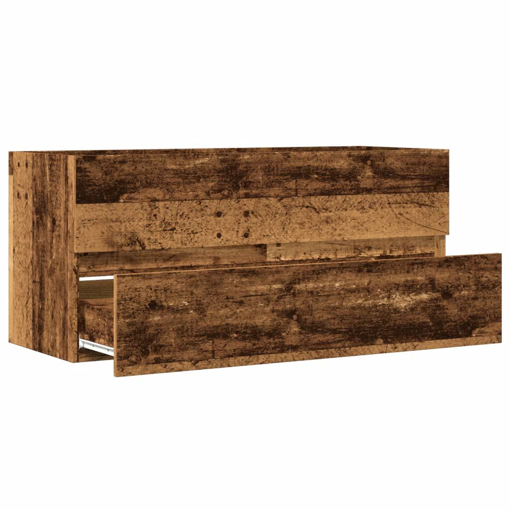 vidaXL Ντουλάπι Νιπτήρα Μαύρο 100x38,5x45 εκ. Επεξεργασμένο Ξύλο