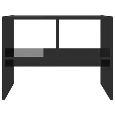 vidaXL Τραπέζι Βοηθητικό Γυαλιστερό Μαύρο 60 x 40 x 45 εκ. Μοριοσανίδα