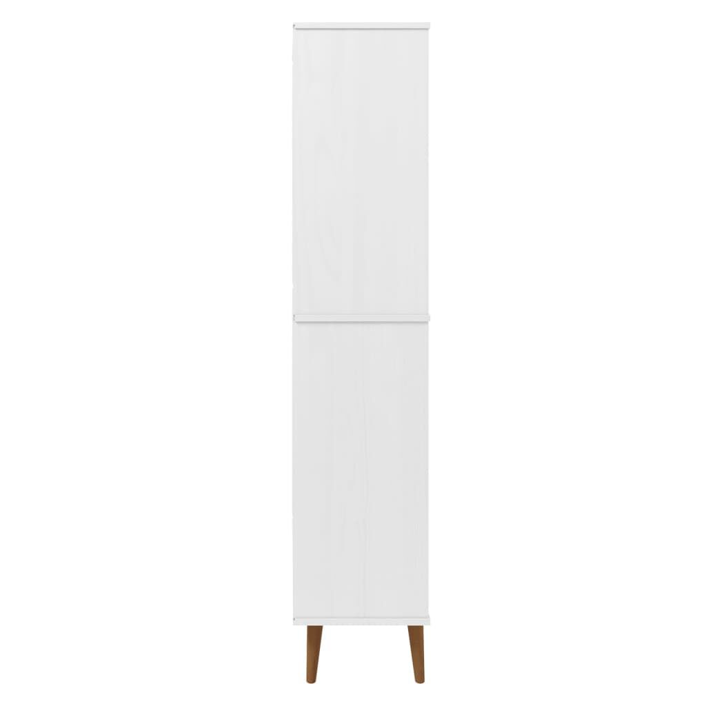 vidaXL Βιβλιοθήκη MOLDE Λευκή 85x35x170,5 εκ. από Μασίφ Ξύλο Πεύκου