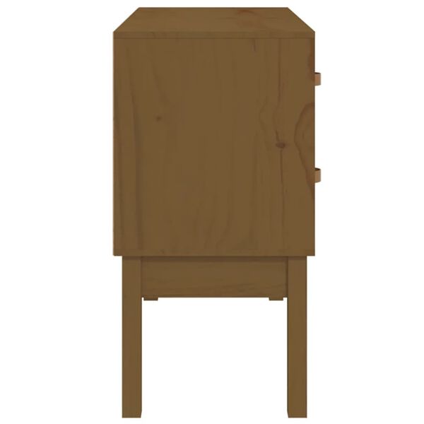 vidaXL Ντουλάπι Κονσόλα Καφέ Μελί 90 x 40 x 78 εκ. Μασίφ Ξύλο Πεύκου