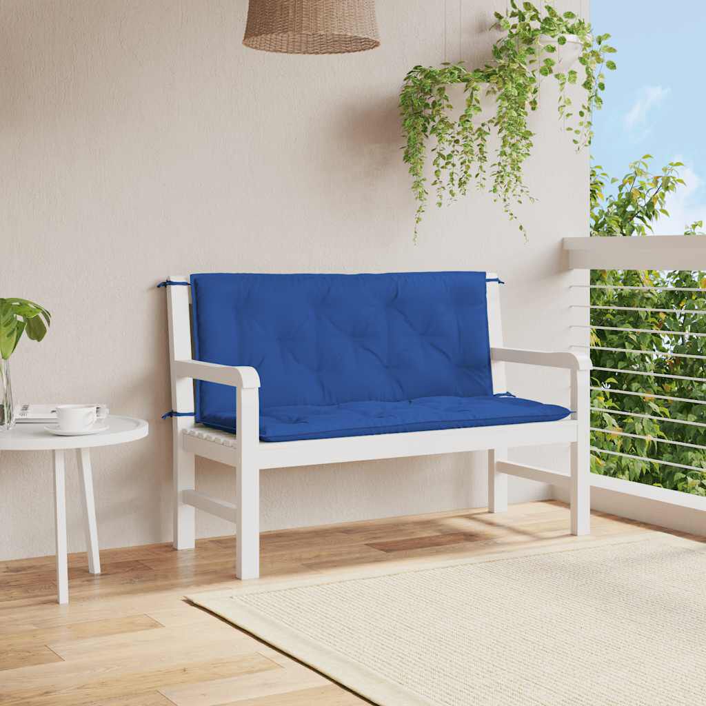 vidaXL Μαξιλάρι Πάγκου Κήπου Μπλε 120x(50+50)x7 εκ. Ύφασμα Oxford