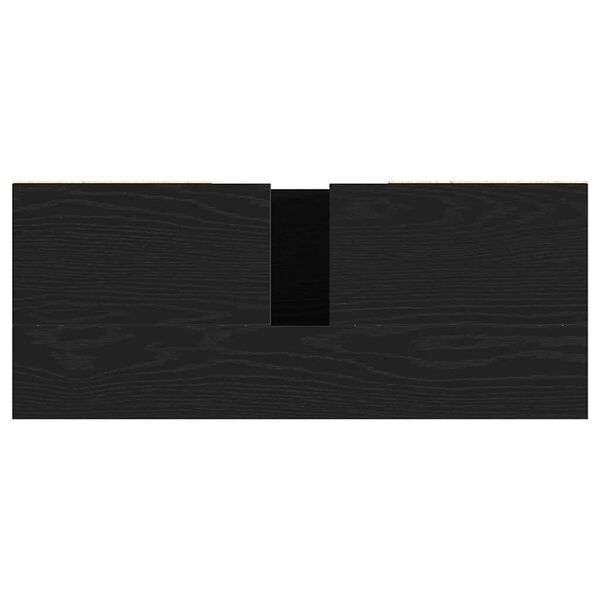vidaXL Ντουλάπι Νιπτήρα Μαύρο Δρυς 80x33x60 εκ. από Τεχνητό Ξύλο