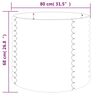 vidaXL Ζαρντινιέρα Πράσινη 80x80x68 εκ. Γαλβανισμένος χάλυβας
