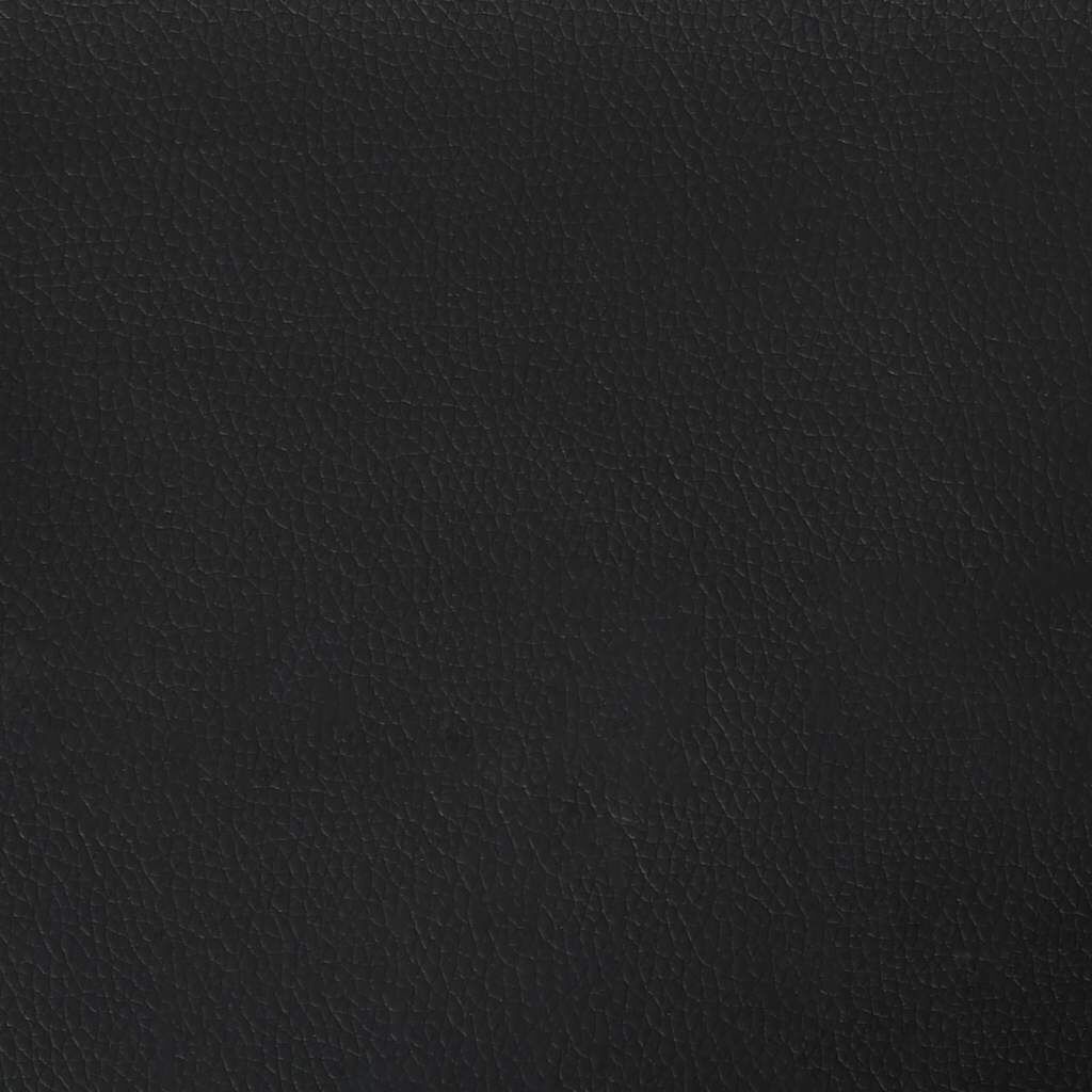 vidaXL Πλαίσιο Κρεβατιού με LED Μαύρο 180x200 εκ. Συνθετικό Δέρμα