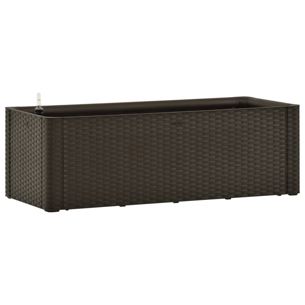 vidaXL Ζαρντινιέρα Κήπου Μόκα 100x43x33 εκ. με Αυτόματο Πότισμα