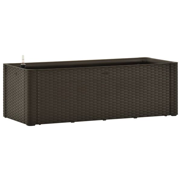 vidaXL Ζαρντινιέρα Κήπου Μόκα 100x43x33 εκ. με Αυτόματο Πότισμα