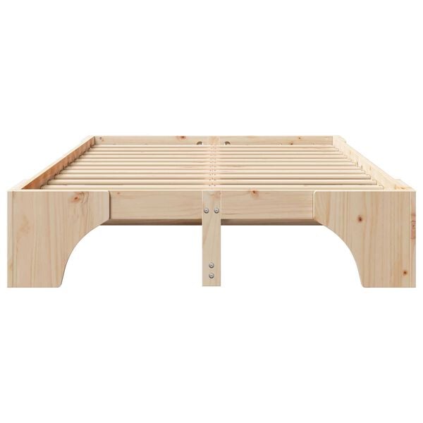vidaXL Κρεβάτι Φυσικό ξύλο Σκληρό ξύλο πεύκου 120 x 190 εκ.
