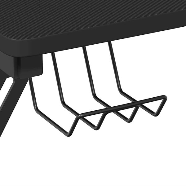 vidaXL Γραφείο Gaming Μαύρο 90 x 60 x 75 εκ. με Πόδια σε Σχήμα Υ