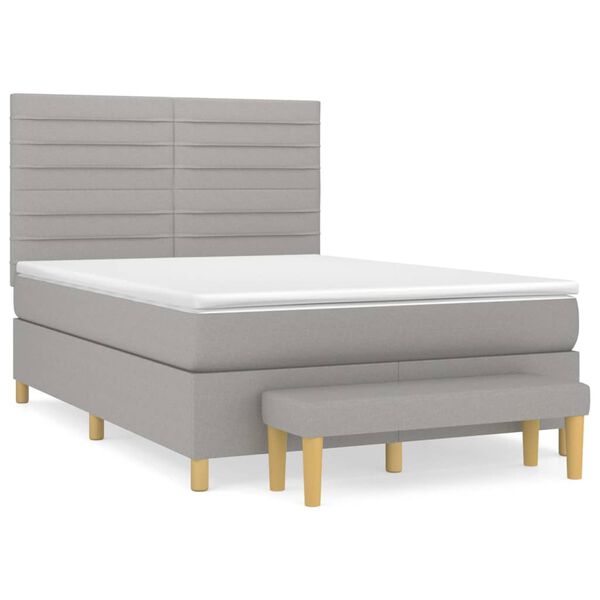vidaXL &Kappa;&rho;&epsilon;&beta;ά&tau;&iota; Boxspring &mu;&epsilon; &Sigma;&tau;&rho;ώ&mu;&alpha; &Alpha;&nu;&omicron;&iota;&chi;&tau;ό &Gamma;&kappa;&rho;&iota; 140x200 &epsilon;&kappa;. &Upsilon;&phi;&alpha;&sigma;&mu;ά&tau;&iota;&nu;&omicron;