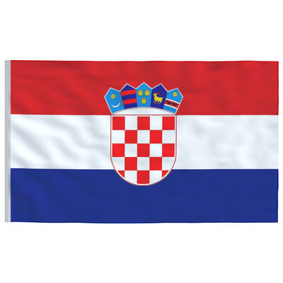 vidaXL Κροατική Σημαία και Ιστός 5,55 μ. από Αλουμίνιο