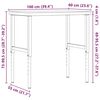vidaXL Πάγκος Εργασίας Ορθογώνιος100x60x(73-99,5)εκ Μασίφ Ξύλο Ακακίας