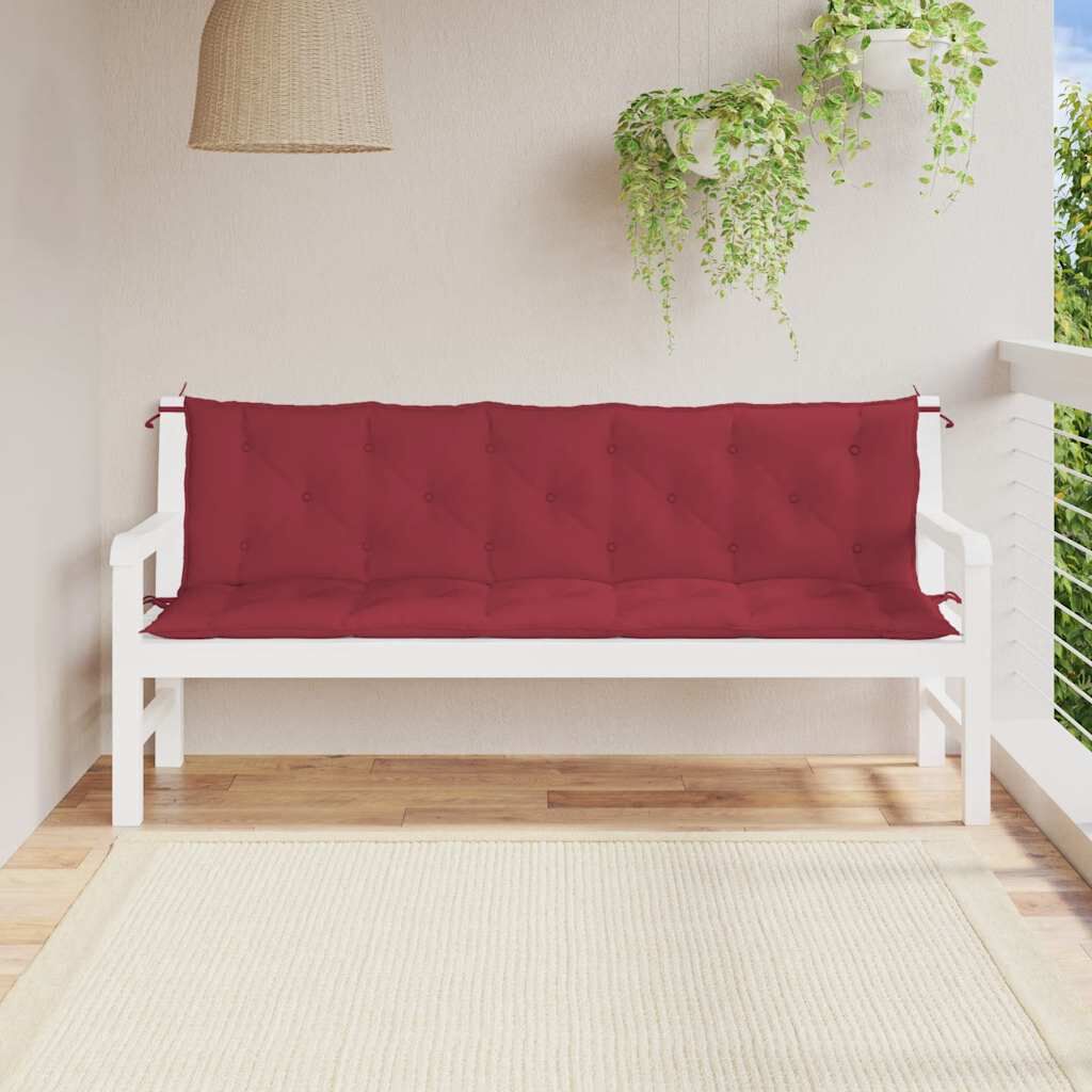 vidaXL Μαξιλάρι Πάγκου Κήπου Μπορντό 180x(50+50)x7 εκ. Ύφασμα Oxford