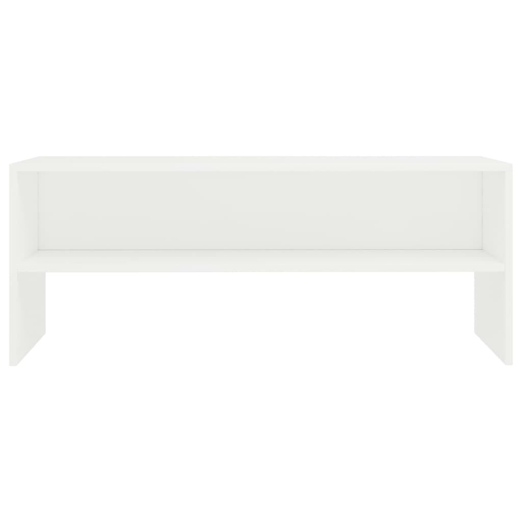vidaXL Έπιπλο Τηλεόρασης Λευκό 100 x 40 x 40 εκ. από Επεξ. Ξύλο