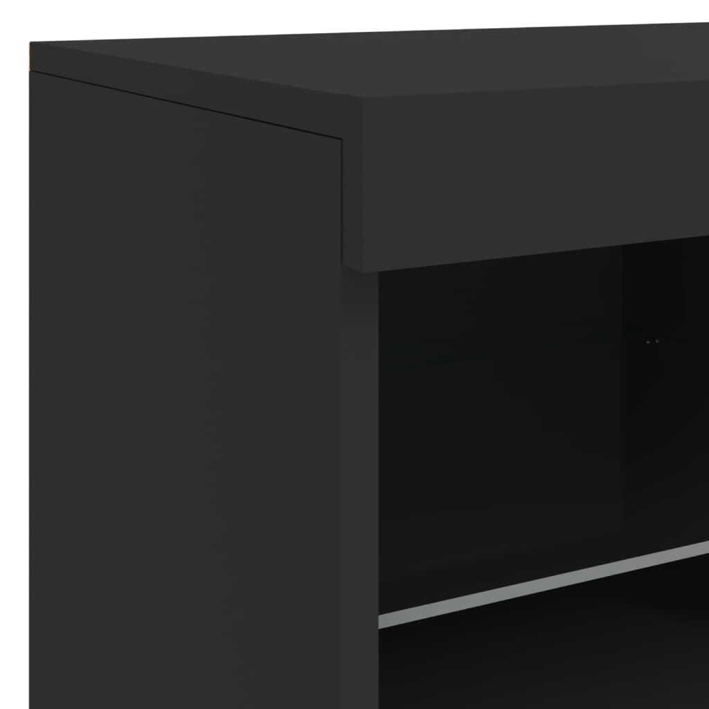 vidaXL Μπουφές με LED Μαύρος 163 x 37 x 67 εκ.